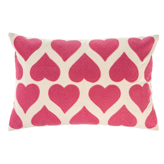 Heartbeat Pillow, Deep Pink
