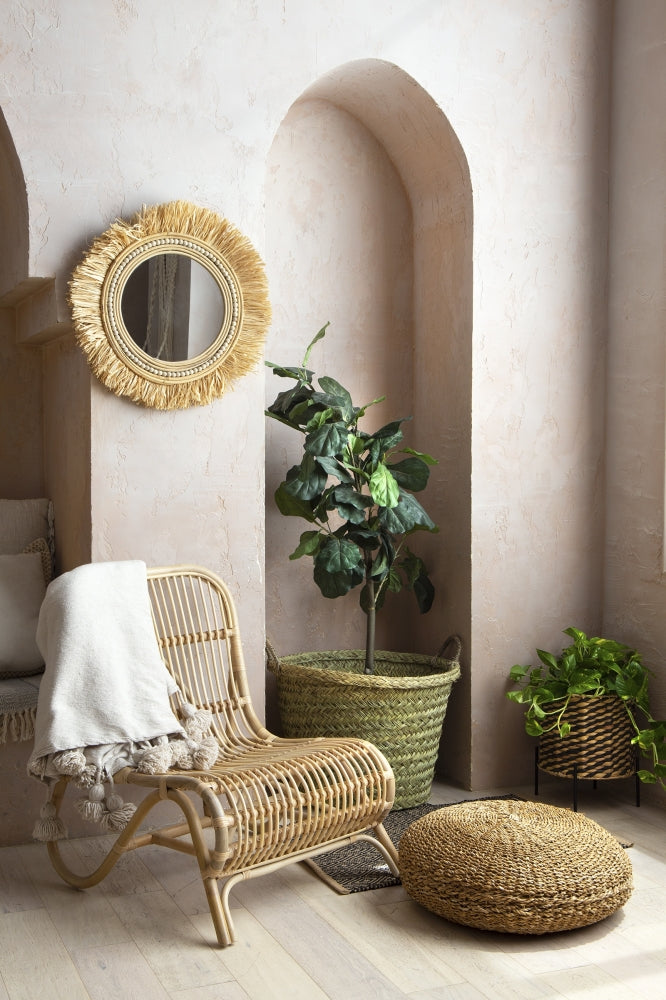 Tiki Rattan Mirror