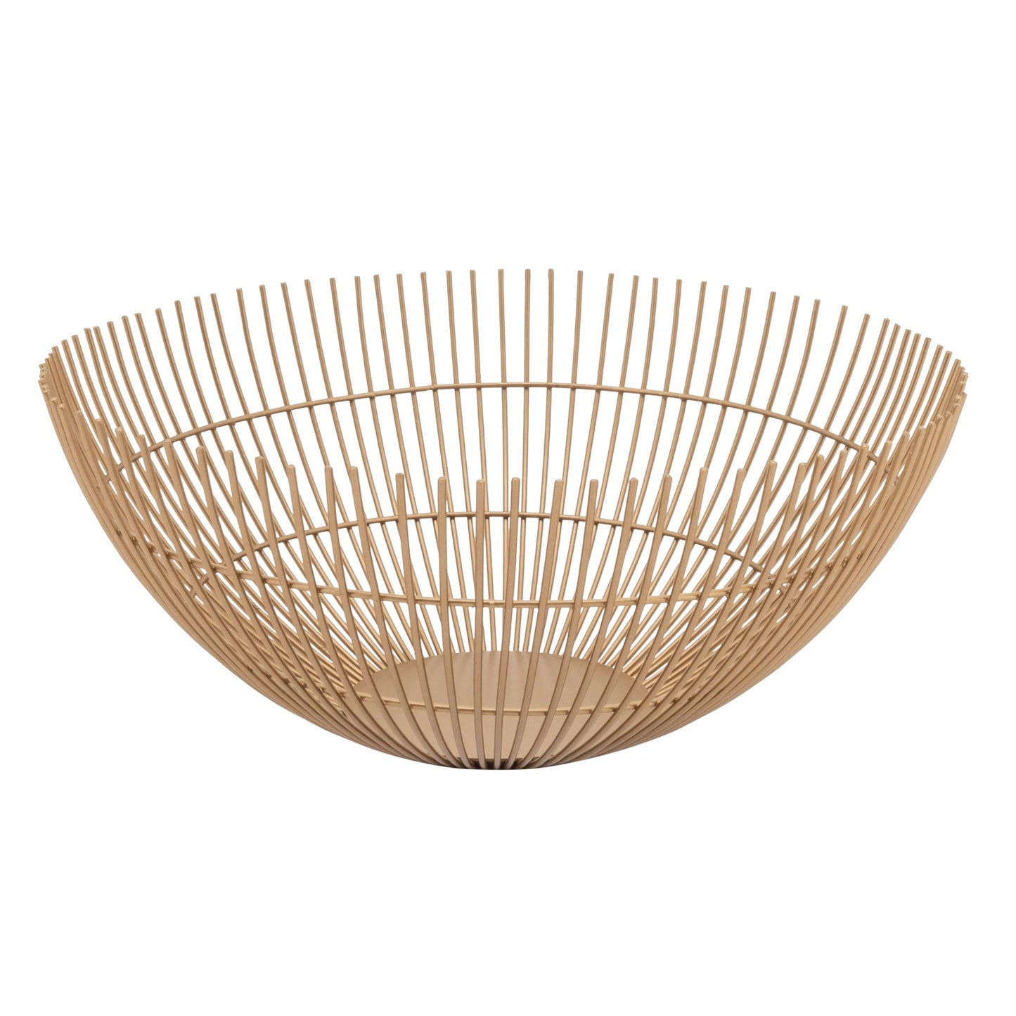 Rib Metal Wire 11″ Diameter Bowl – Gold