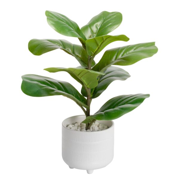 Riviera Ceramic Potted Faux 14h” Fiddle Leaf Fig Plant