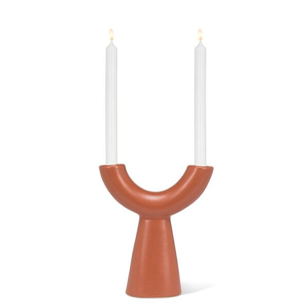 Double Taper Holder-Terracotta
