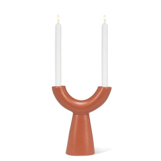 Double Taper Holder-Terracotta