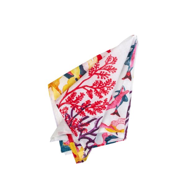 Coral Reef Napkin, Pink – Set of 6