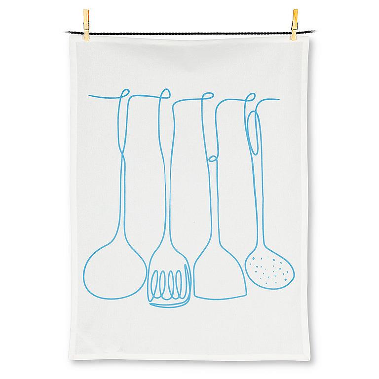Utensils Drawing Kitchen Towel