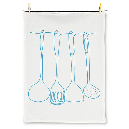 Utensils Drawing Kitchen Towel