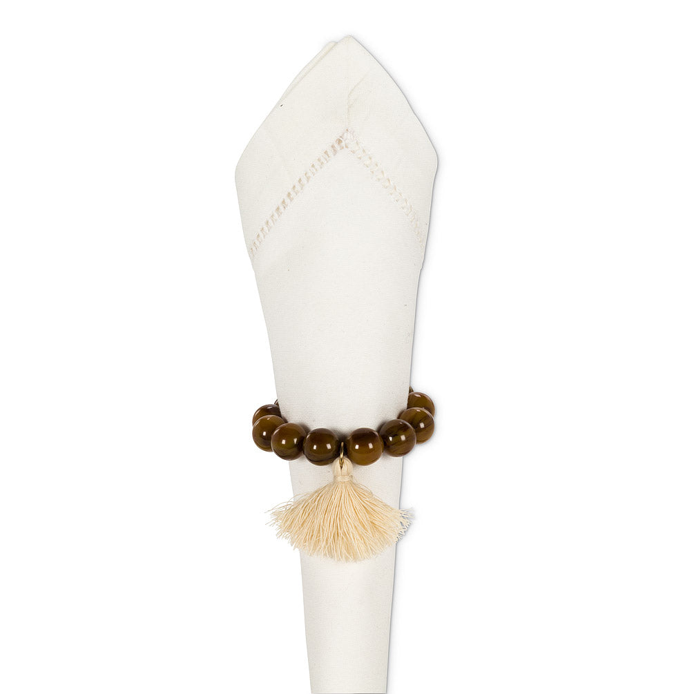Beaded Napkin Ring with Tassel