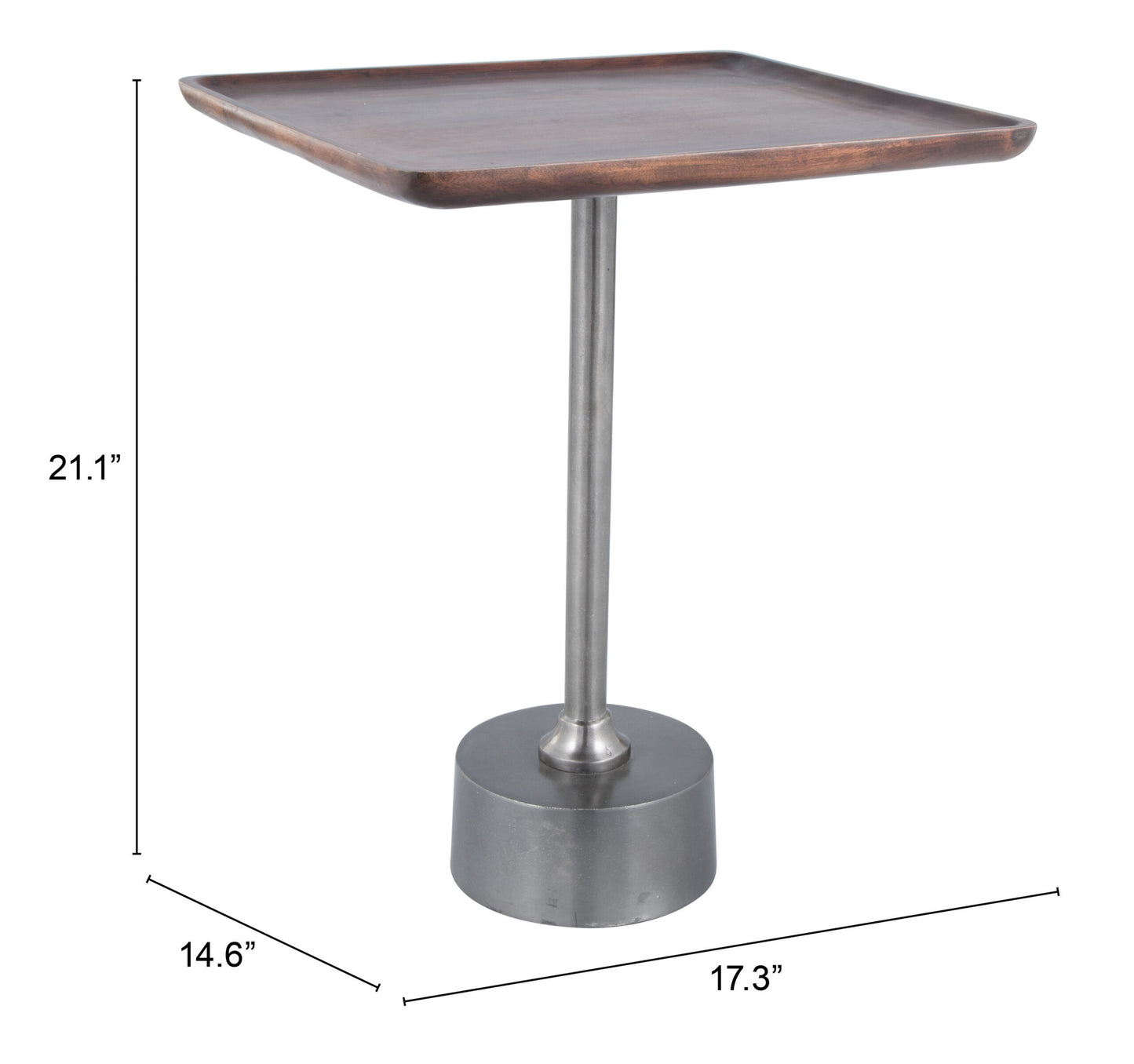 Terra Side Table Brown & Dark Gray
