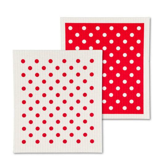 Polka Dot Dish Cloth. Set of 2