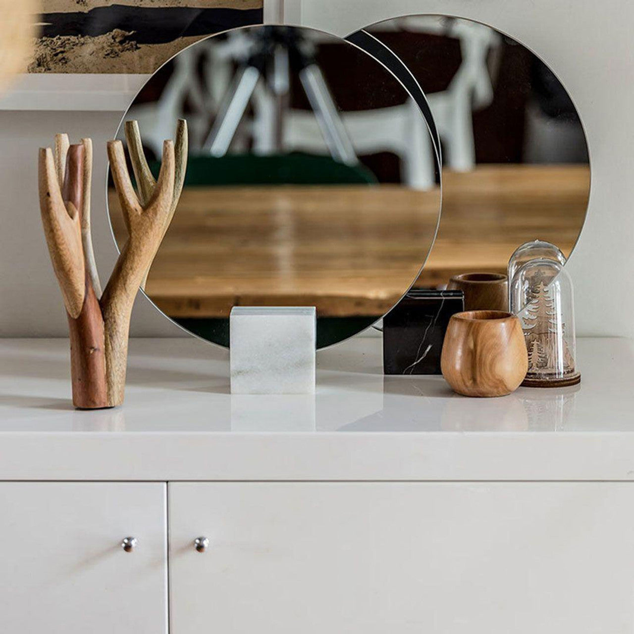 Moon Marble Mirror – Black