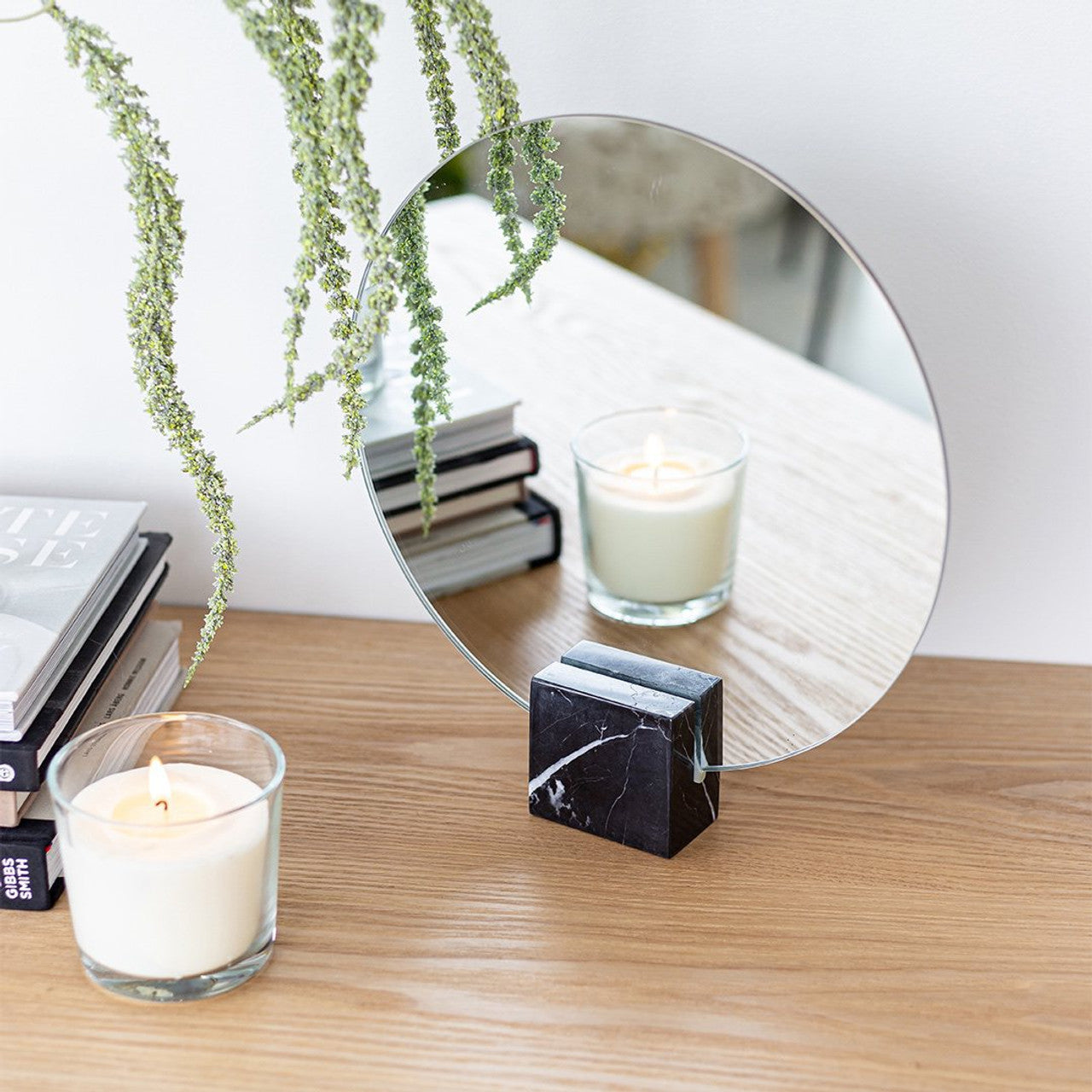 Moon Marble Mirror – Black