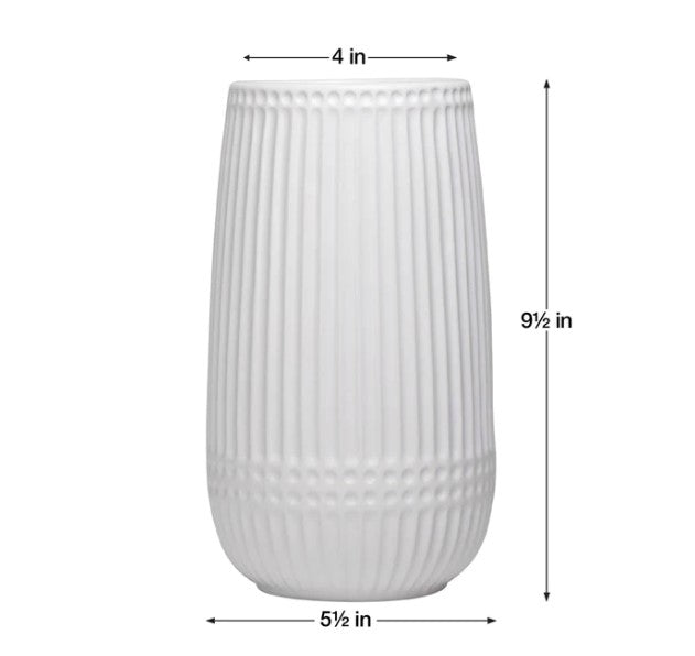 Aurora Ribbed Dot Ceramic Vase