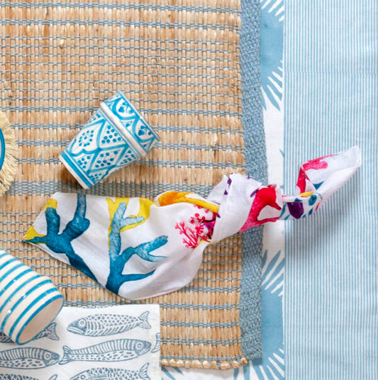 Coral Reef Napkin, Pink – Set of 6