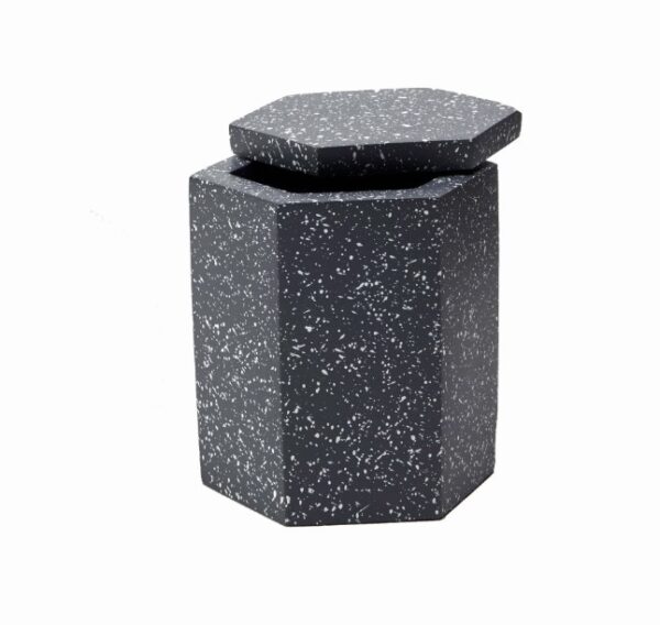 Speckled Cement Canister