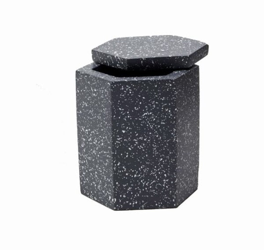 Speckled Cement Canister