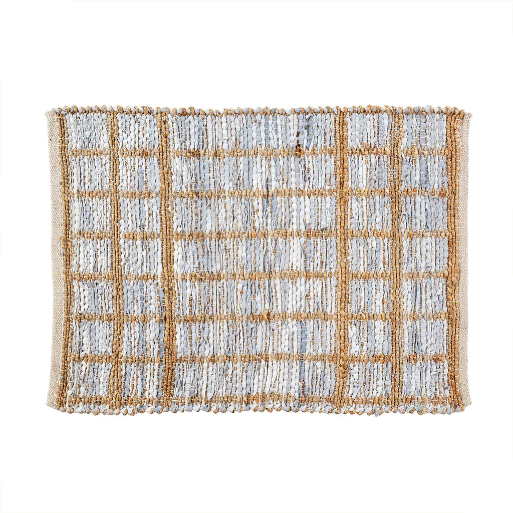 Trestle Leather/Jute Rug 2×3, Ice