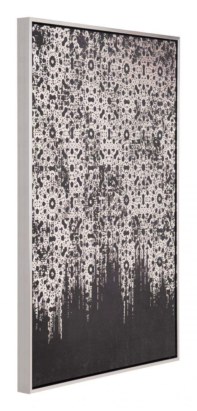 Industry Canvas Wall Art Silver & Black