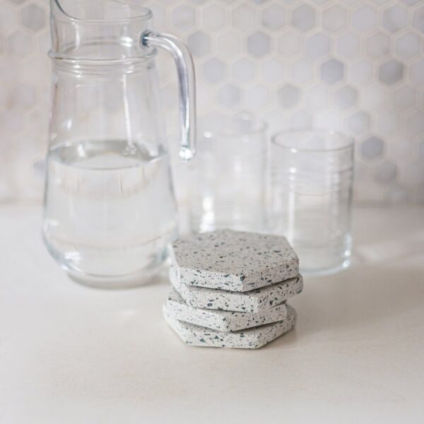 Terrazzo Honeycomb Coasters – Multi (Set of 4)