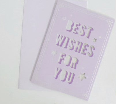 Best Wishes Glitter Card