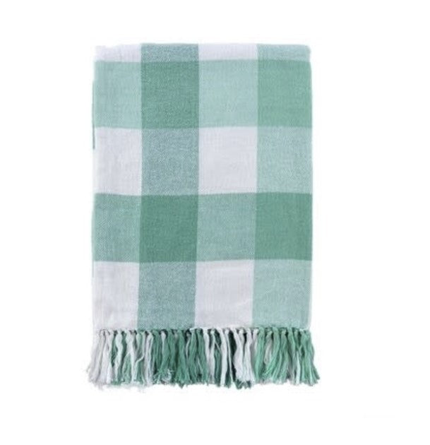 Gingham Picnic Throw Turquoise