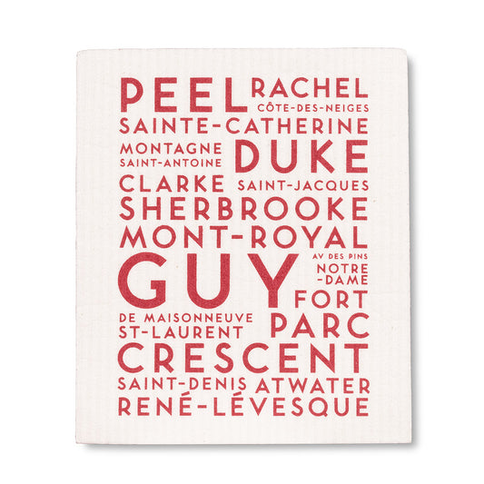 Montreal Streets Dishcloths. Set of 2