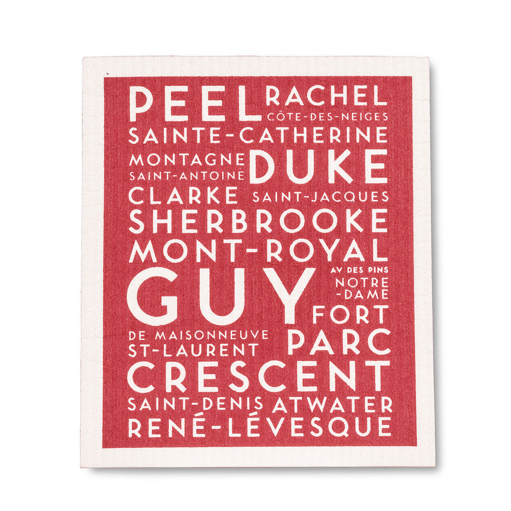 Montreal Streets Dishcloths. Set of 2