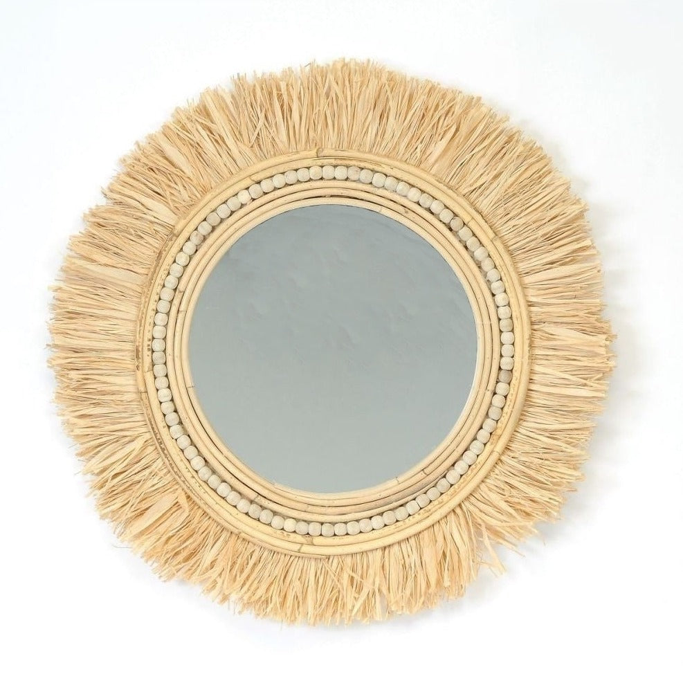 Tiki Rattan Mirror