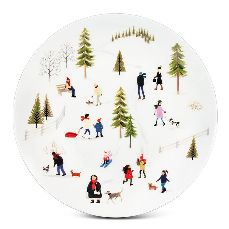Outdoor Village plate - 8"D