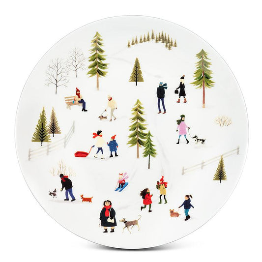 Outdoor Village plate - 8"D