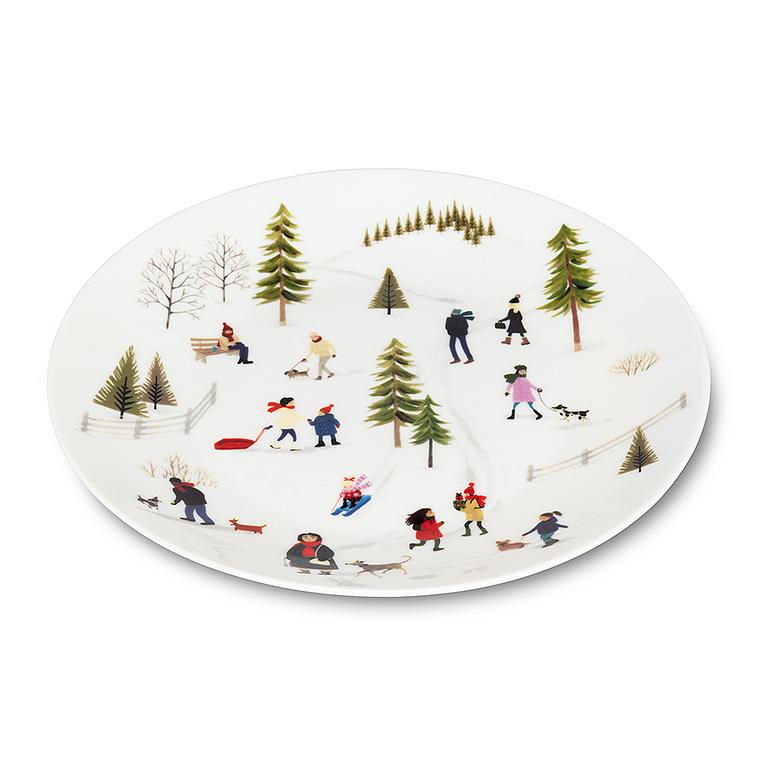 Outdoor Village plate - 8"D