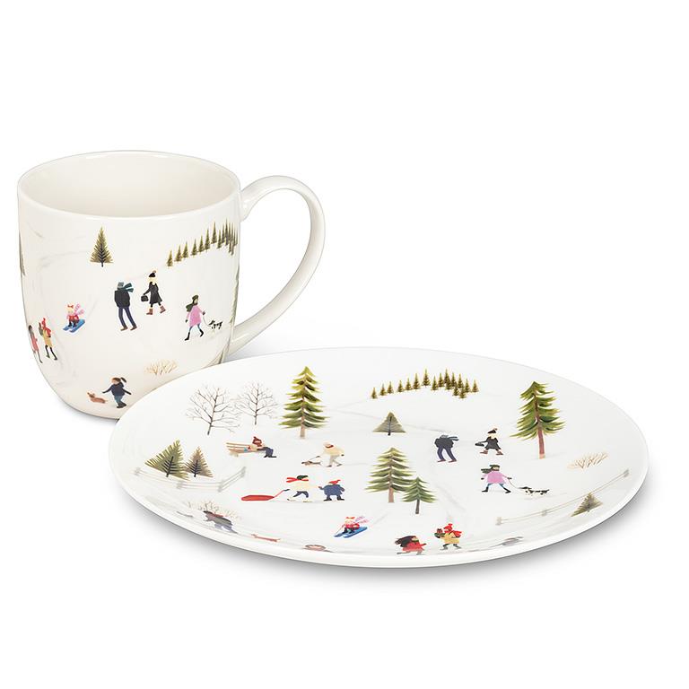 Outdoor Village plate - 8"D
