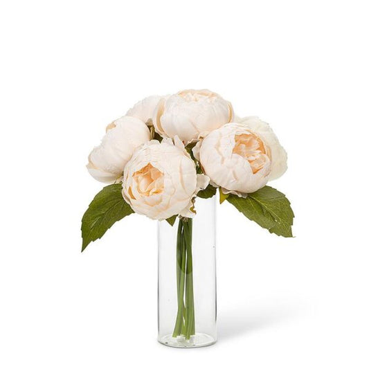 Full Peony Bouquet Ivory