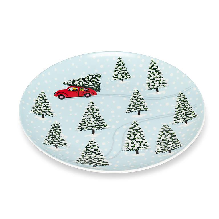 Red Car and Trees plate