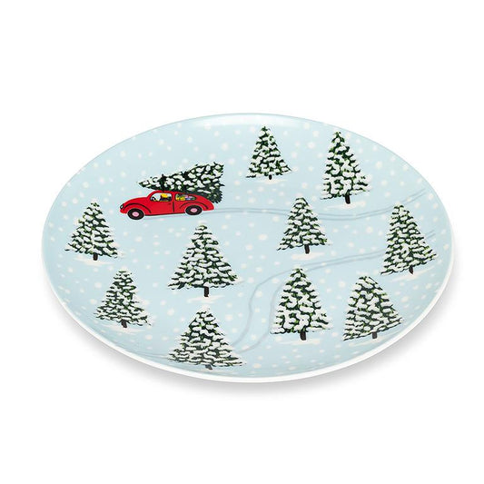 Red Car and Trees plate