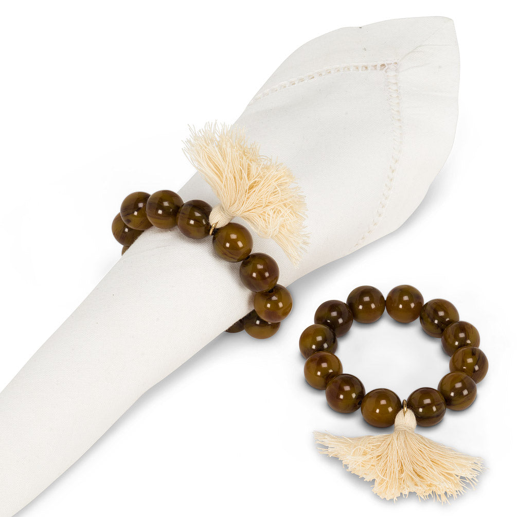 Beaded Napkin Ring with Tassel