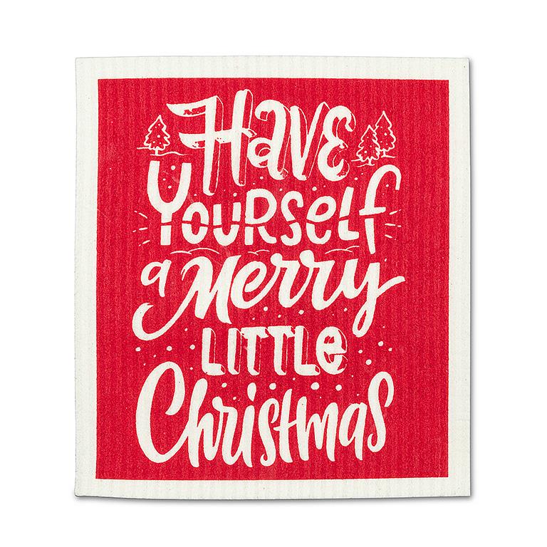 S/2 Have Yourself...Text Dishcloths-6.5x8"L