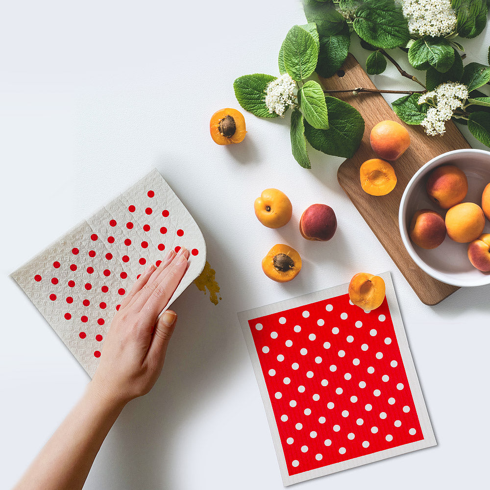 Polka Dot Dish Cloth. Set of 2