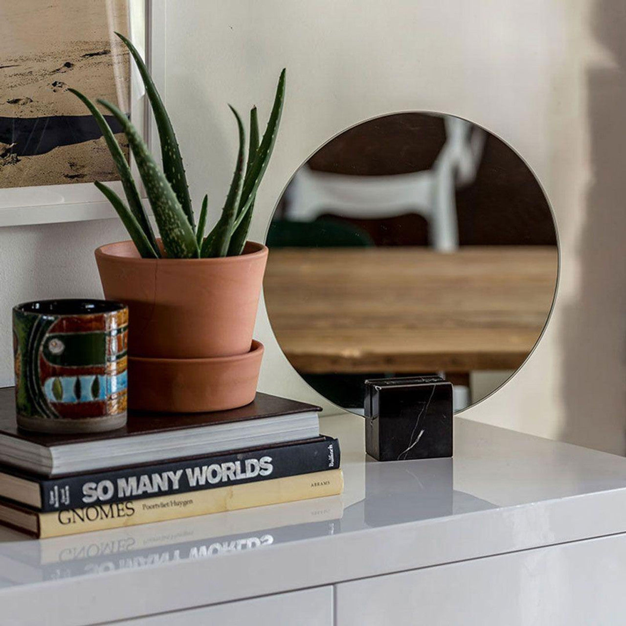 Moon Marble Mirror – Black