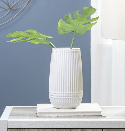 Aurora Ribbed Dot Ceramic Vase