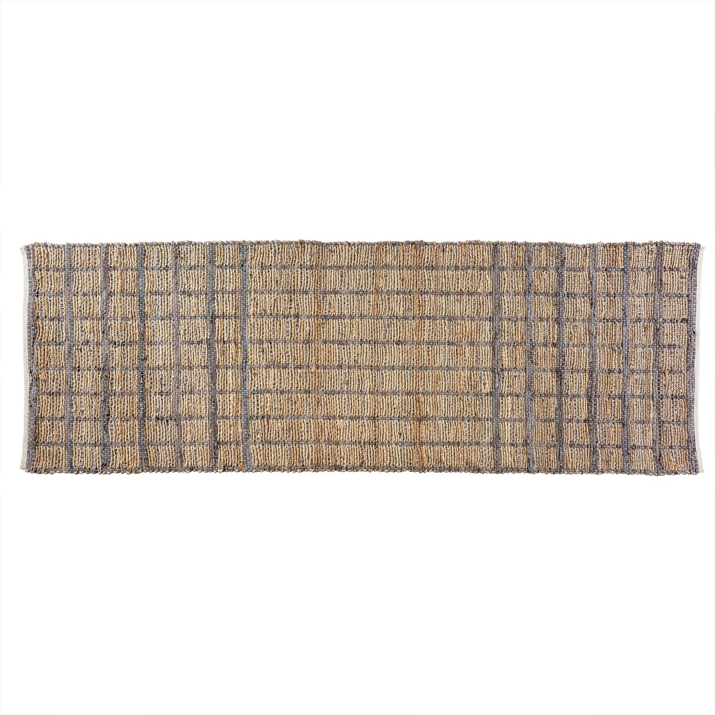 Trestle Leather/Jute Runner Rug 2.5×8, Haze
