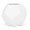 Orion Ceramic Hexagon 5h” Vase – White