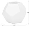 Orion Ceramic Hexagon 5h” Vase – White