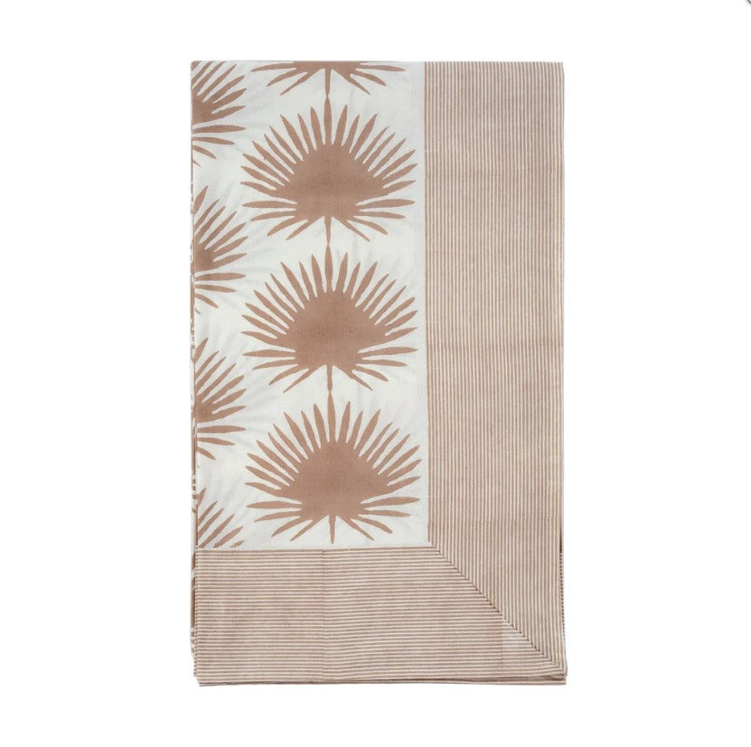 Paradise Palm Table Cloth, Dusty Rose